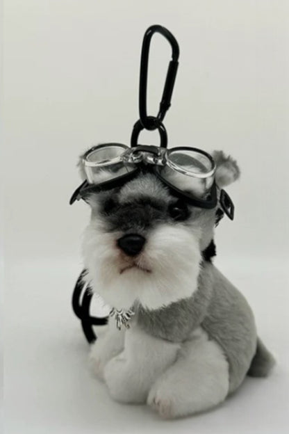 SCHNAUZER AVIATOR BAG CHARM