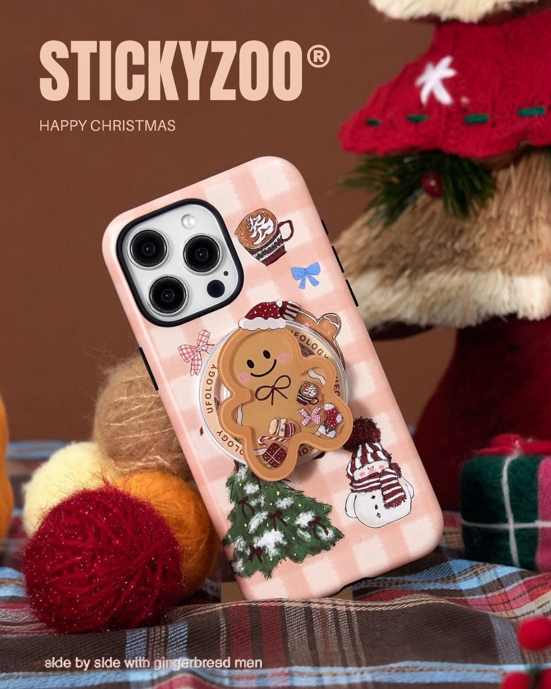 Gingerbread iPhone Case with MagSafe – Holiday Edition – STICKY ZOO®