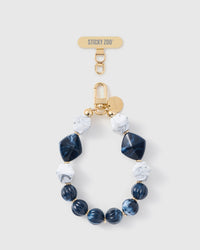 SAPPHIRE MARBLE CLUSTER PHONE STRAP