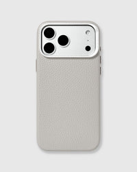TEXTURED LEATHER CASE — GRAY