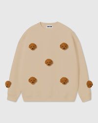 STICKYZOO Poodle Parade Sweatshirt in forest green colorway
