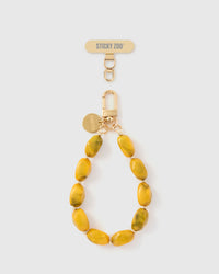 SAFFRON AGATE PHONE STRAP