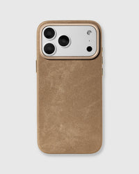 Custodia per telefono in denim — marrone chiaro