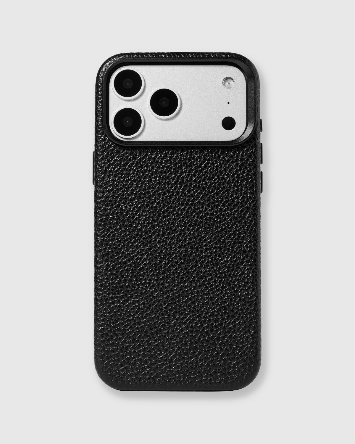 TEXTURED LEATHER CASE — BLACK