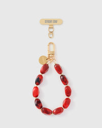 RUBY SMOKE AGATE PHONE STRAP