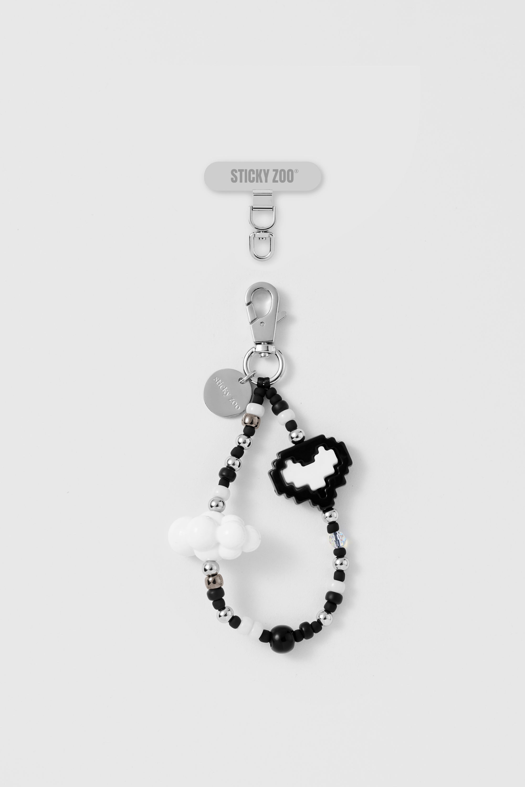 PIXEL HEART CLOUD PHONE STRAP