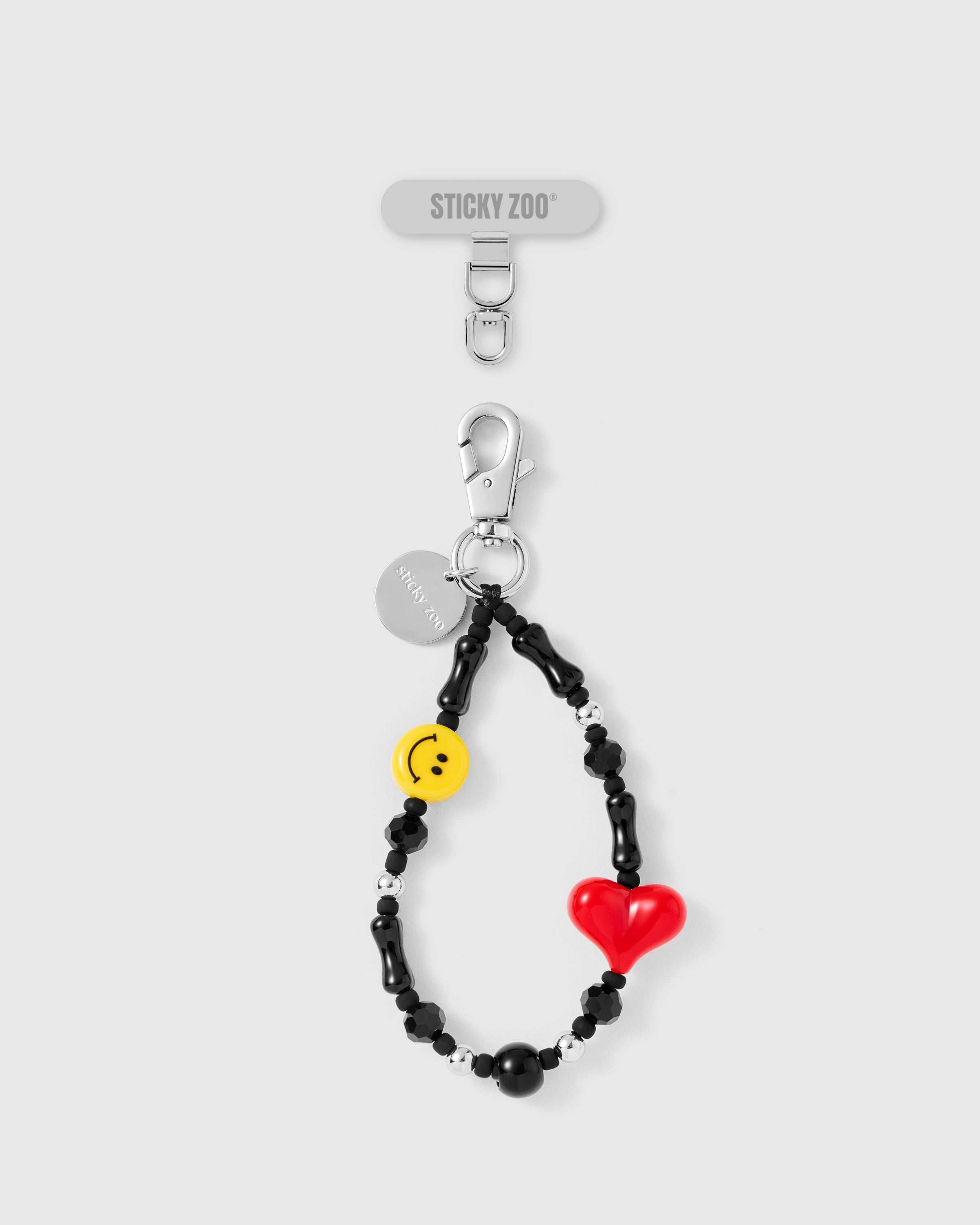SMILEY HEART PHONE STRAP