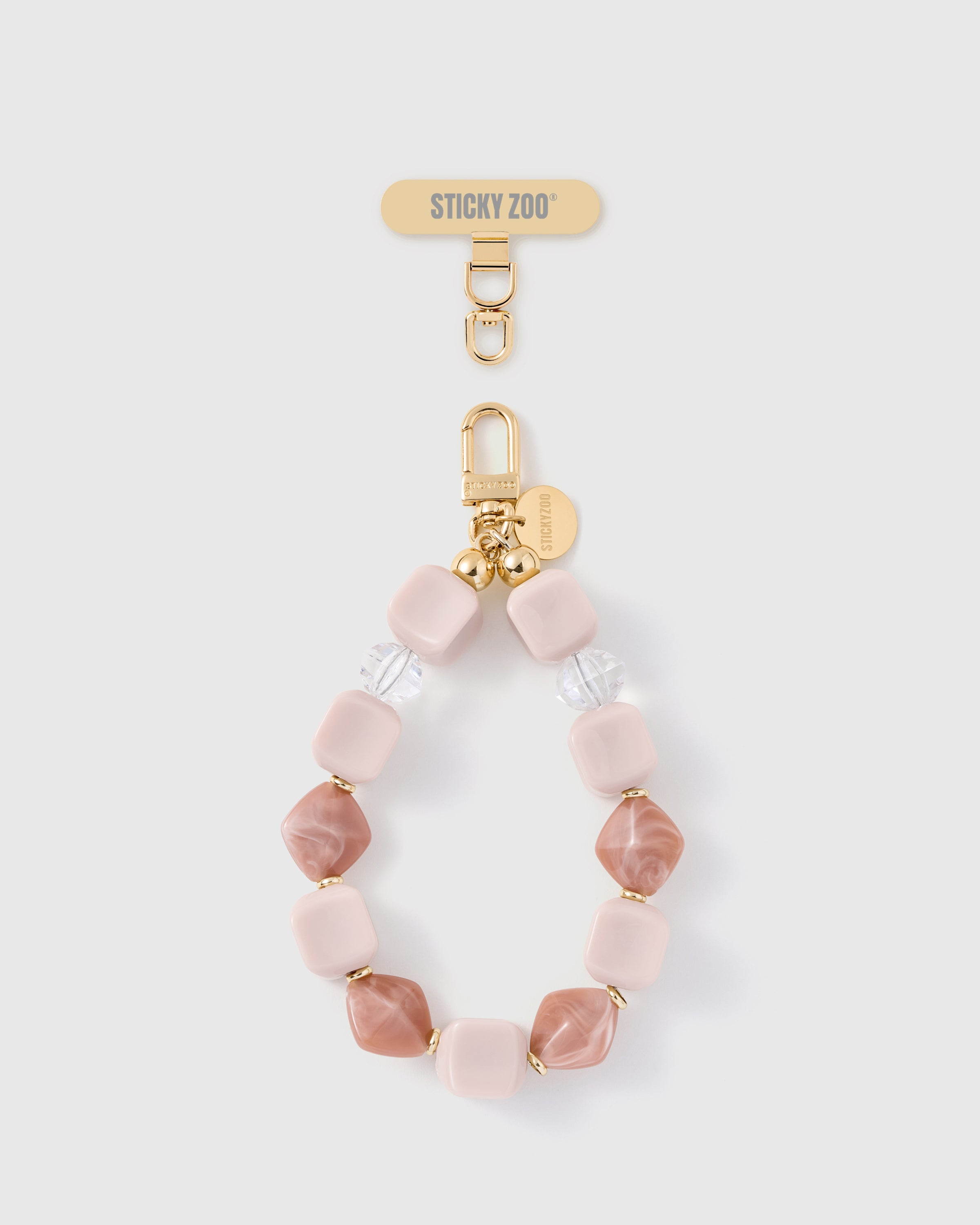 ROSE MARBLE MIX PHONE STRAP