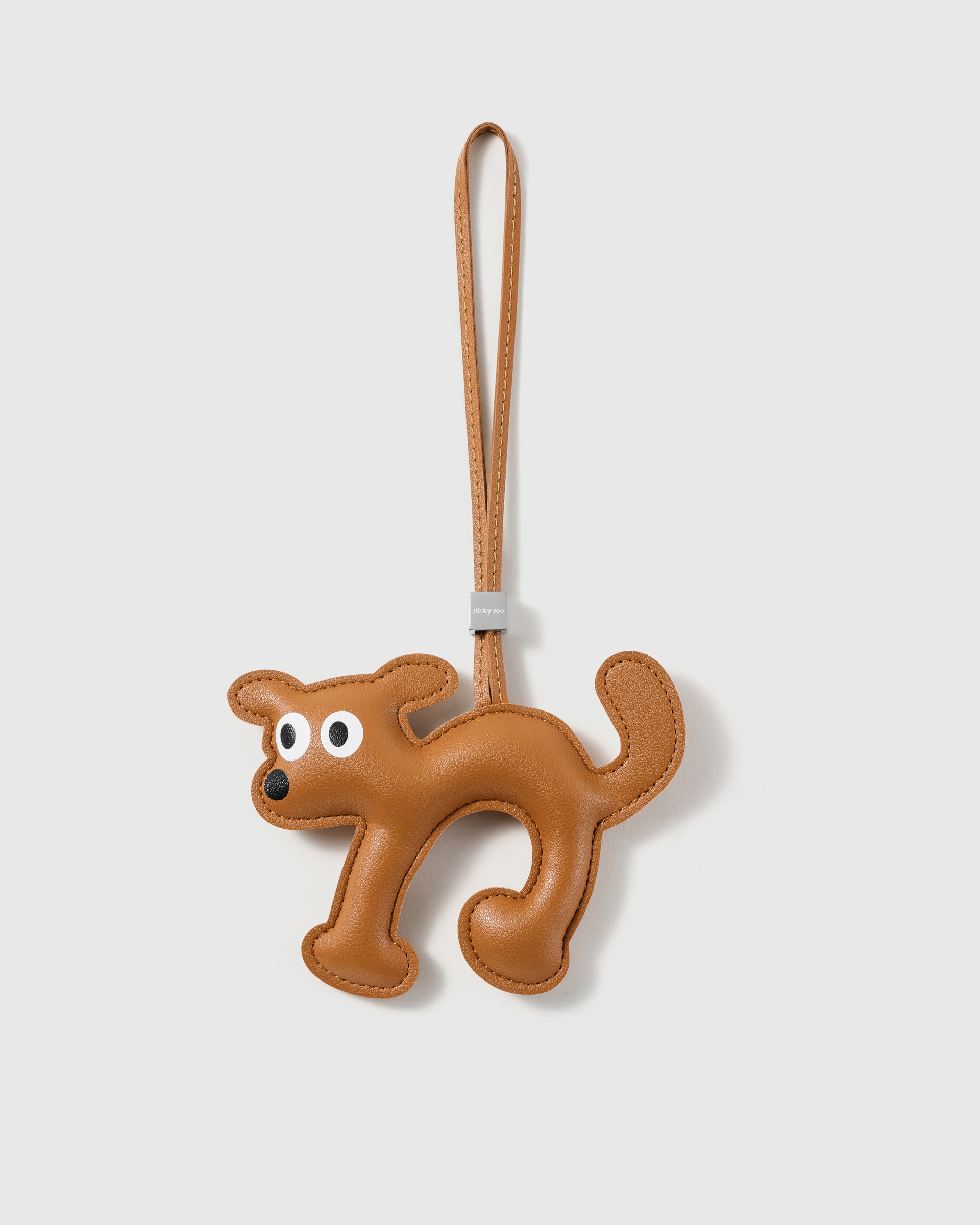 Sticky Zoo® レザー バッグチャーム＆キーチェーン – 18Kゴールドを