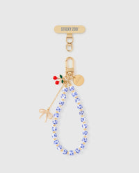 PORCELAIN CHERRY CHARM PHONE STRAP