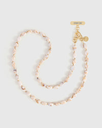 Blush marmeren crossbody-telefoonriem