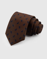 STICKYZOO Sand Diamond Tie in hand-embroidered mulberry silk with forest green micro diamond motifs, 45° bias-cut Italian method