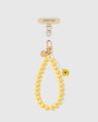 LEMON DAISY HEART PHONE STRAP