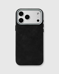 VINTAGE LEATHER PHONE CASE — BLACK