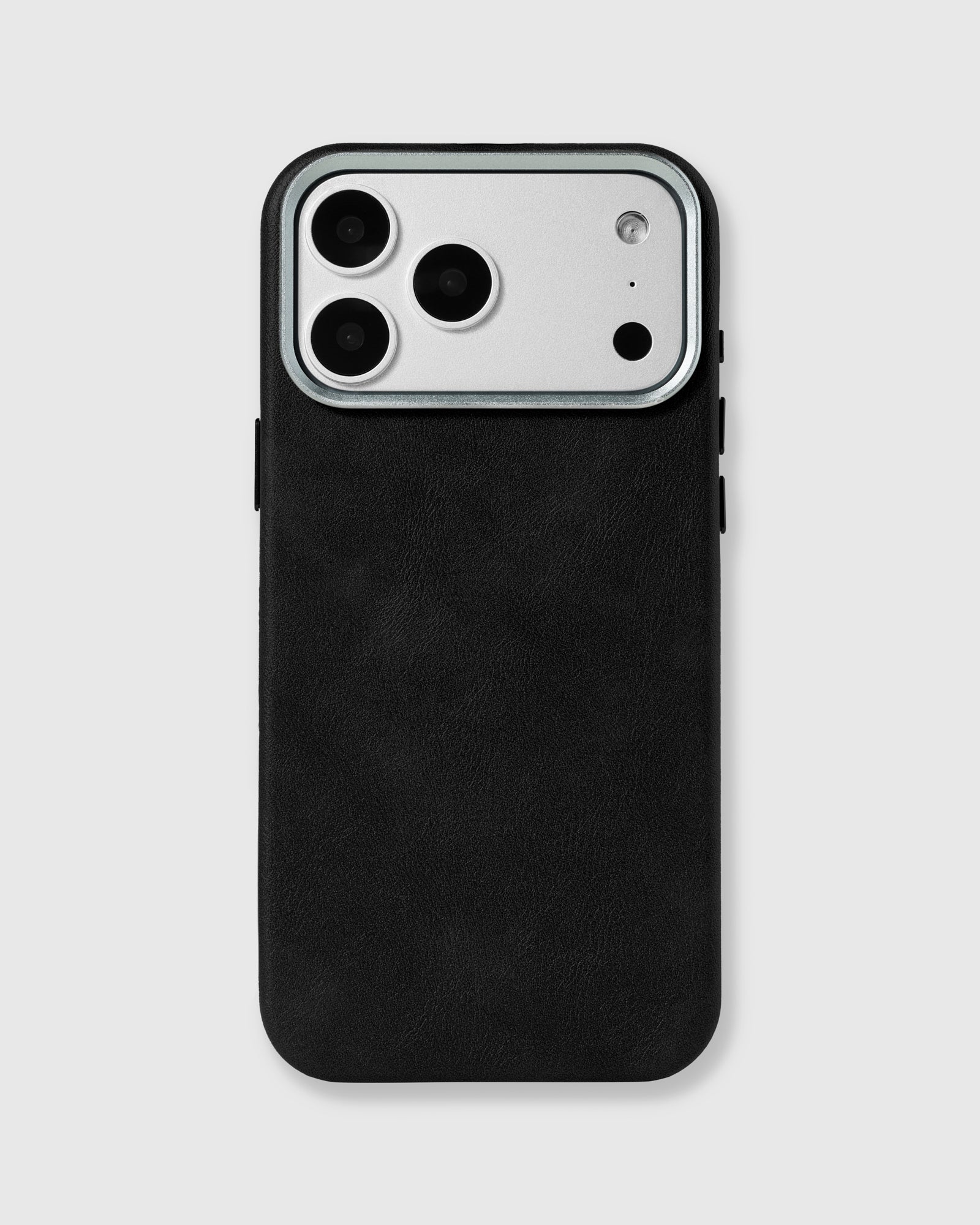VINTAGE LEATHER PHONE CASE — BLACK