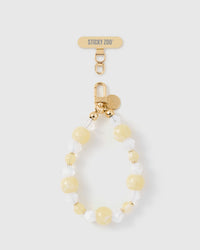 BUTTER CRYSTAL CLUSTER PHONE STRAP