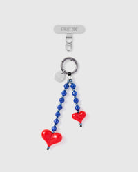 DOUBLE HEART PHONE STRAP