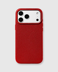 TEXTURED LEATHER CASE — RED