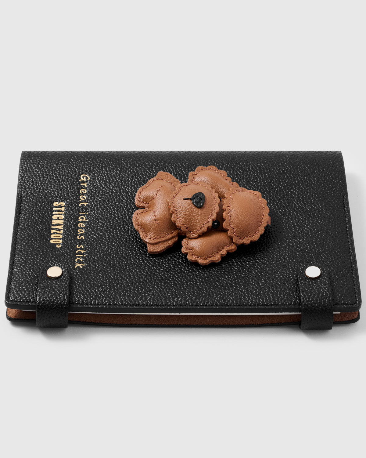 leather notebook Poodle Puppy – handmade gift for journaling