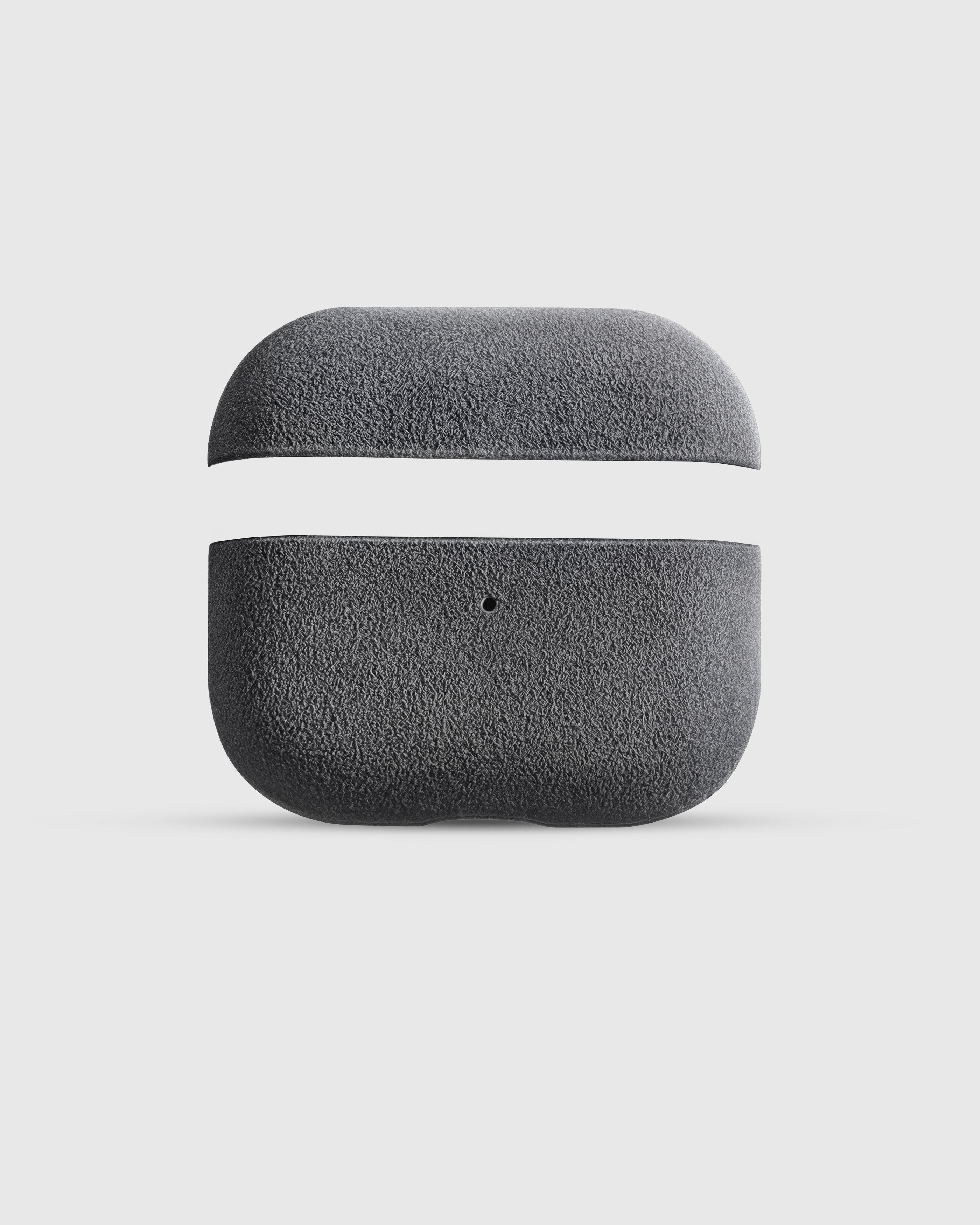 STICKYZOO charcoal case showing dense Italian microfiber suede nap