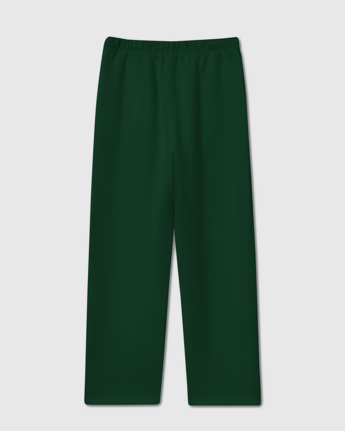 {{Rated 4.9 by thousands}} Back view of STICKYZOO Dachshund Apple Sweatpants in green showing clean seams and straight-leg proportions