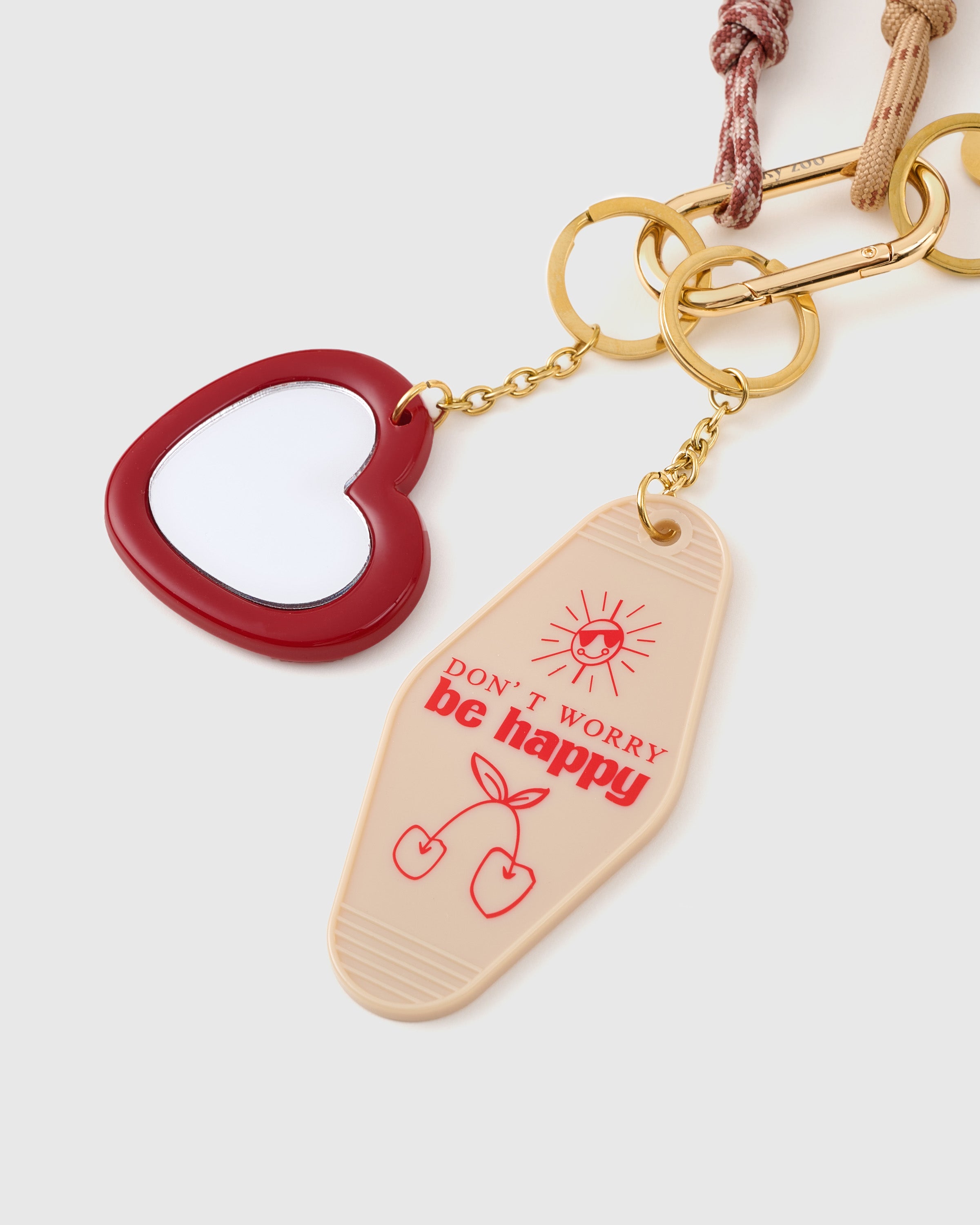 Sticky Zoo® Cherry Plush Bag Charm and Keychain - Crochet Fruit Charm