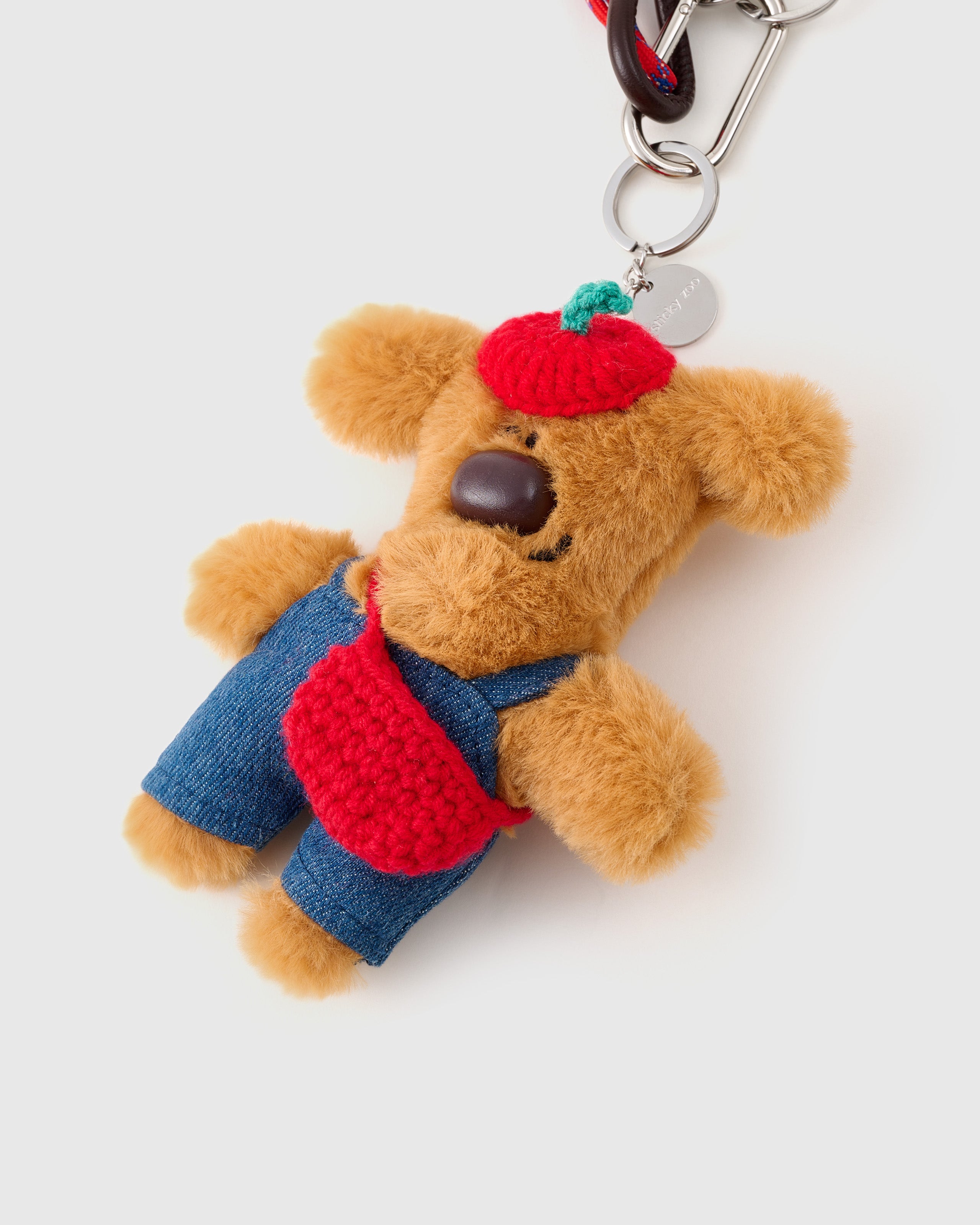 *STICKY ZOO* バックチャーム くま TEDDY BUBU TEDY Sticky Zoo® BUBU Teddy Bear Bag Charm and Keychain - Sporty