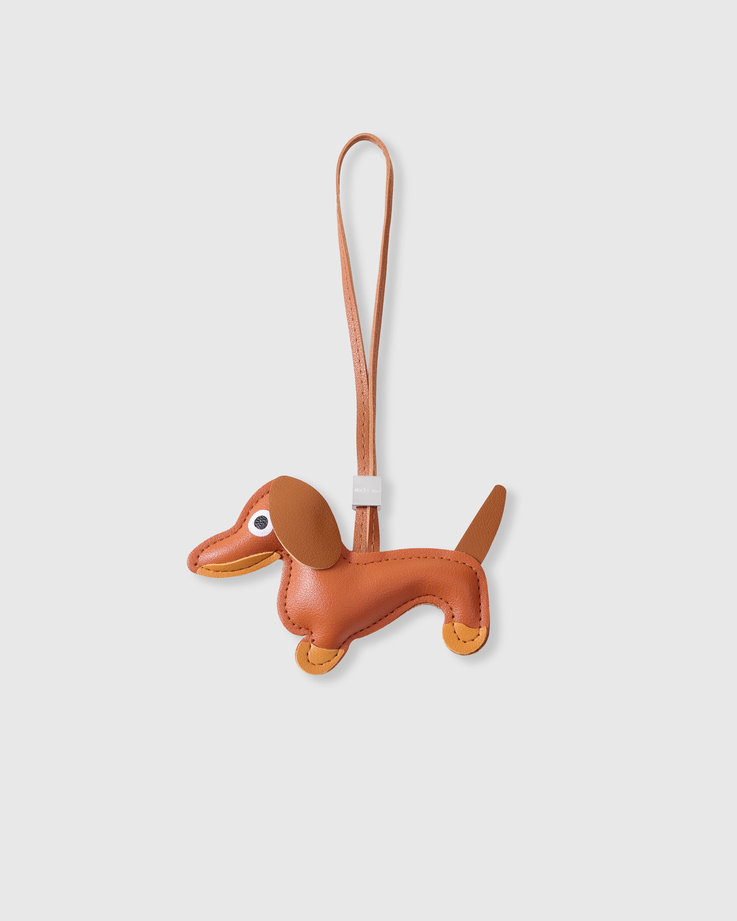 【STICKY ZOO】ダッシュダックスフンド チャーム Sticky Zoo® Dachshund Face Bag Charm – Handmade Leather Dog