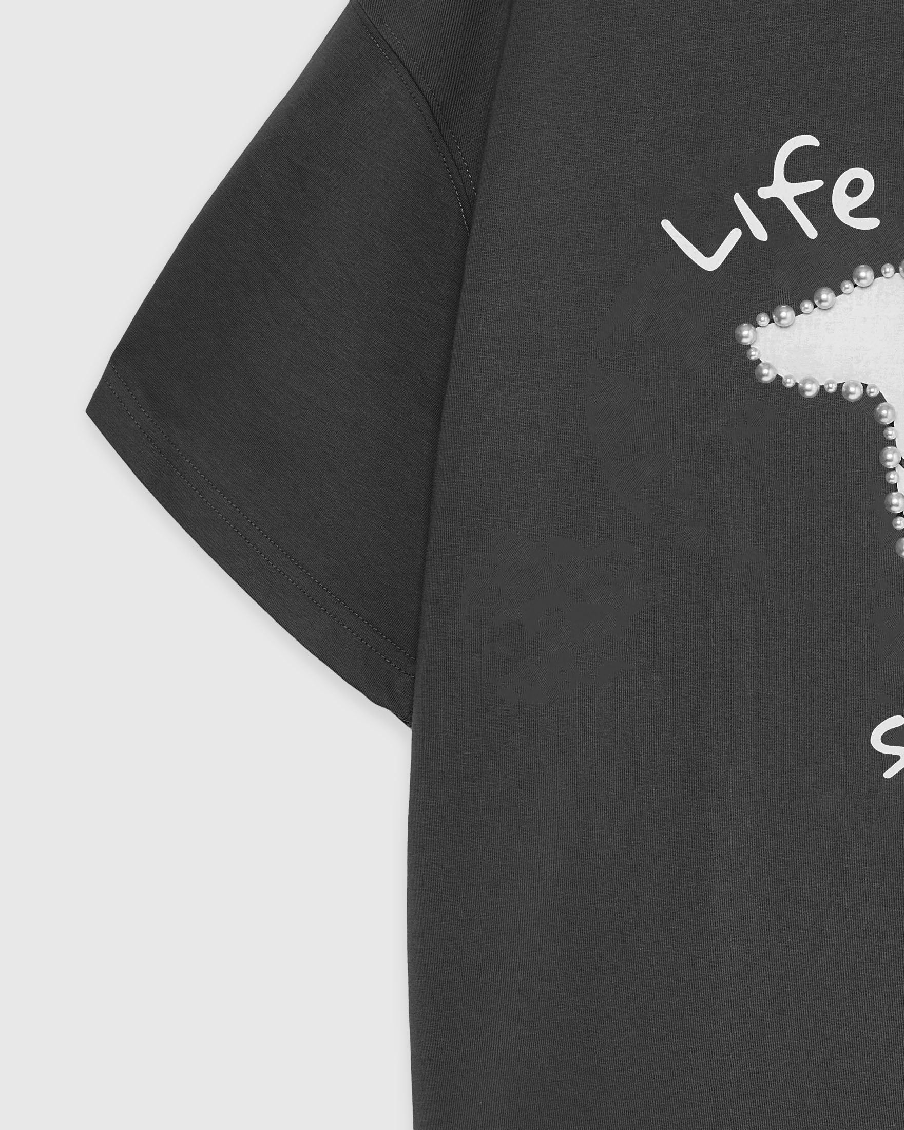 Dachshund Pearl Embellished T-Shirt