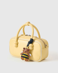 Honeybuzz Bear charm — real French leather, 3 days by hand.
