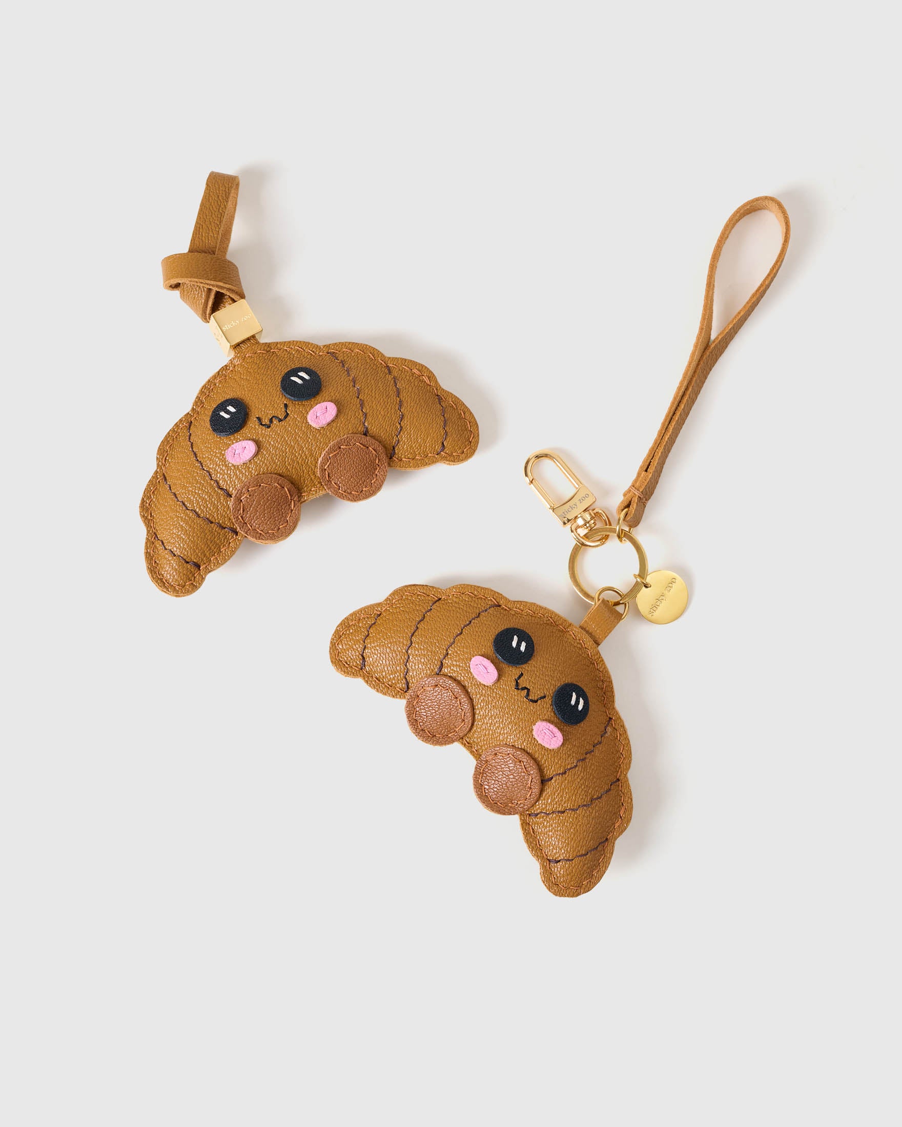 CRISPY CROISSANT MOOD Leather Charm — Hand-Cut French Leather