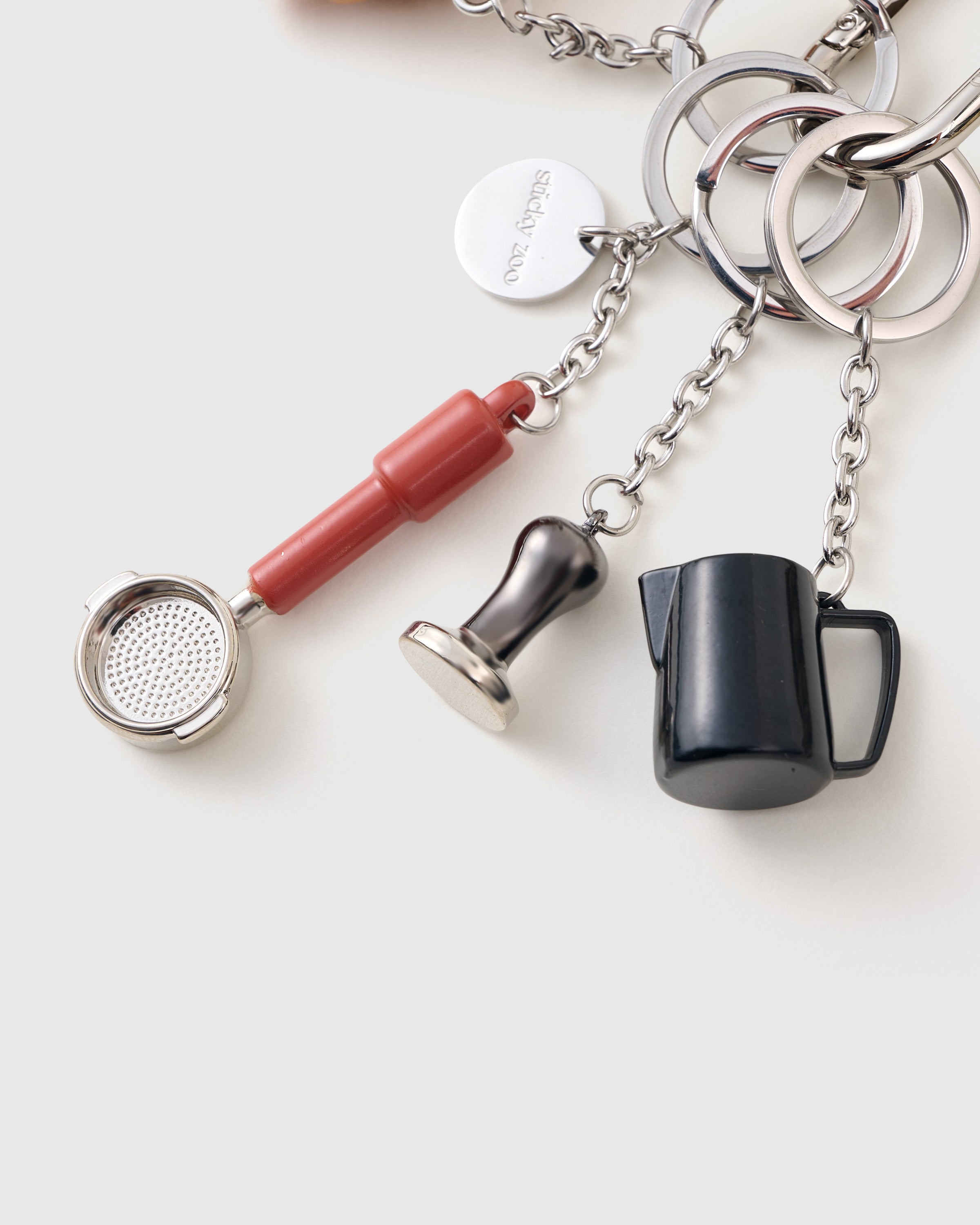 Sticky Zoo® Coffee Bag Charm and Keychain - Handmade Espresso