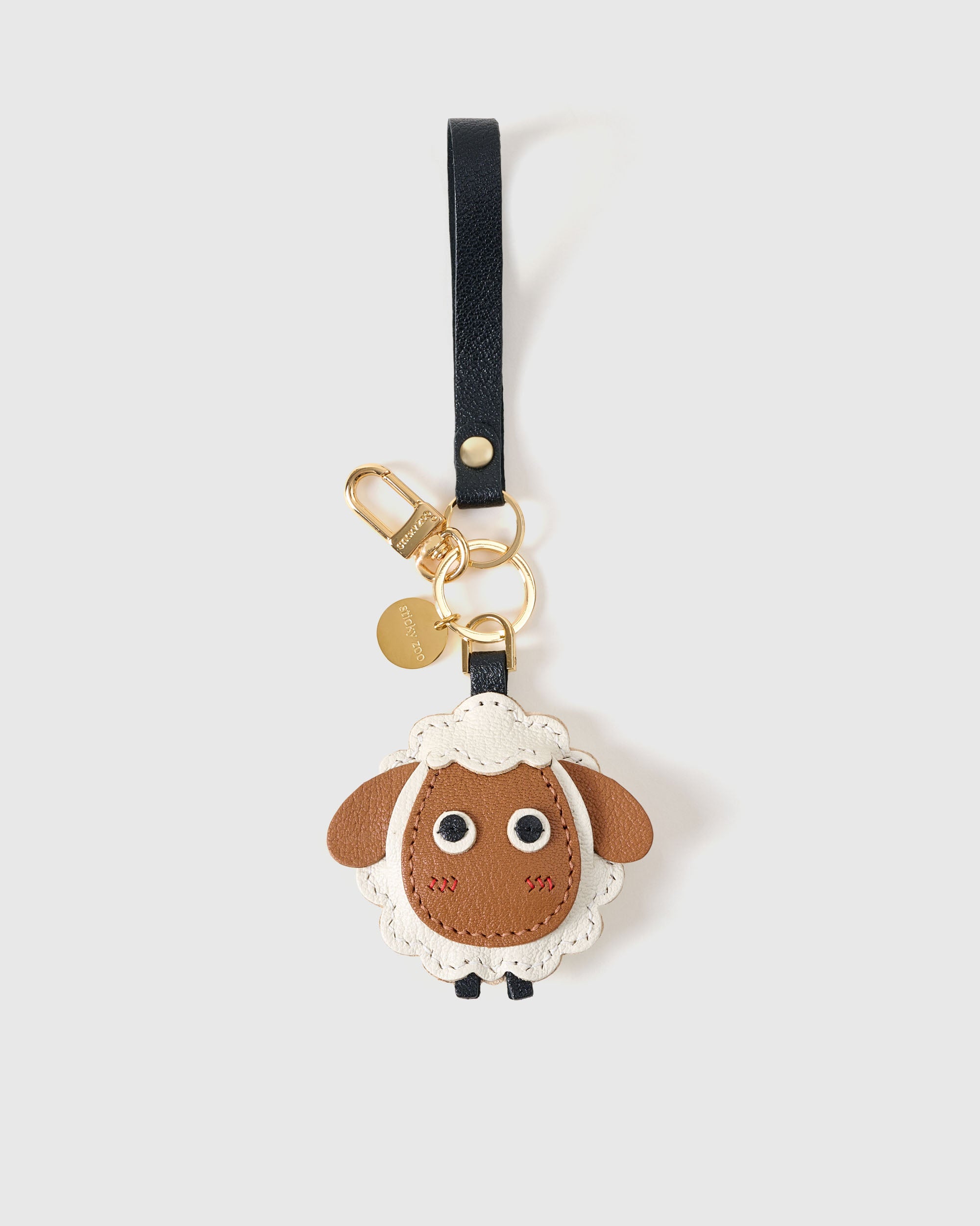 Sticky Zoo® ルル シープ チャーム – ハンドメイド ALRAN レザー