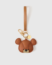 BEAR CHARM — French Alran leather from Tarn, France, founded 1903, Entreprise du Patrimoine Vivant.