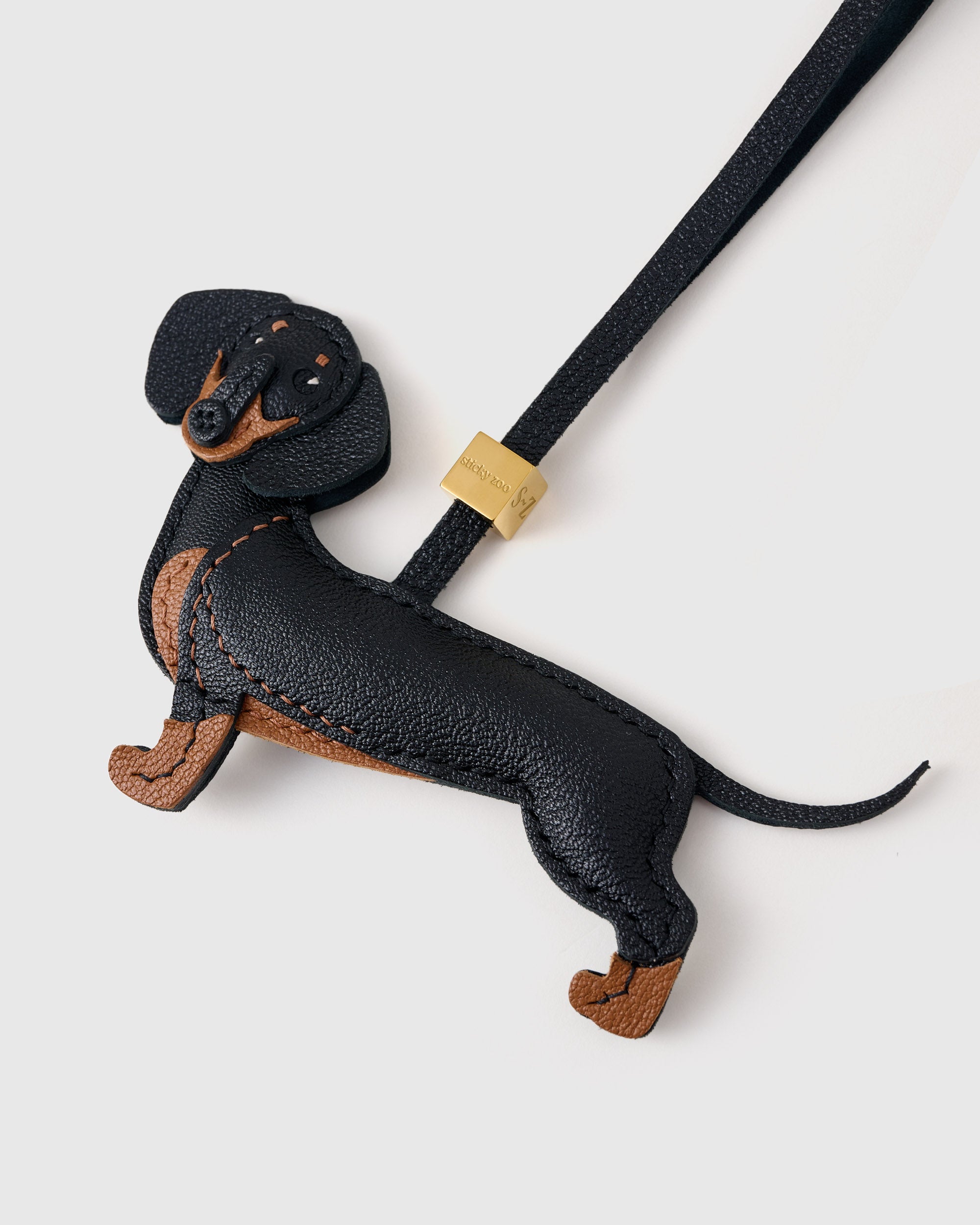 Sticky Zoo® Dachshund Dog Charm – Handmade Leather & Suede Sticky Zoo® Dachshund Dog Charm – Handmade Leather & Suede