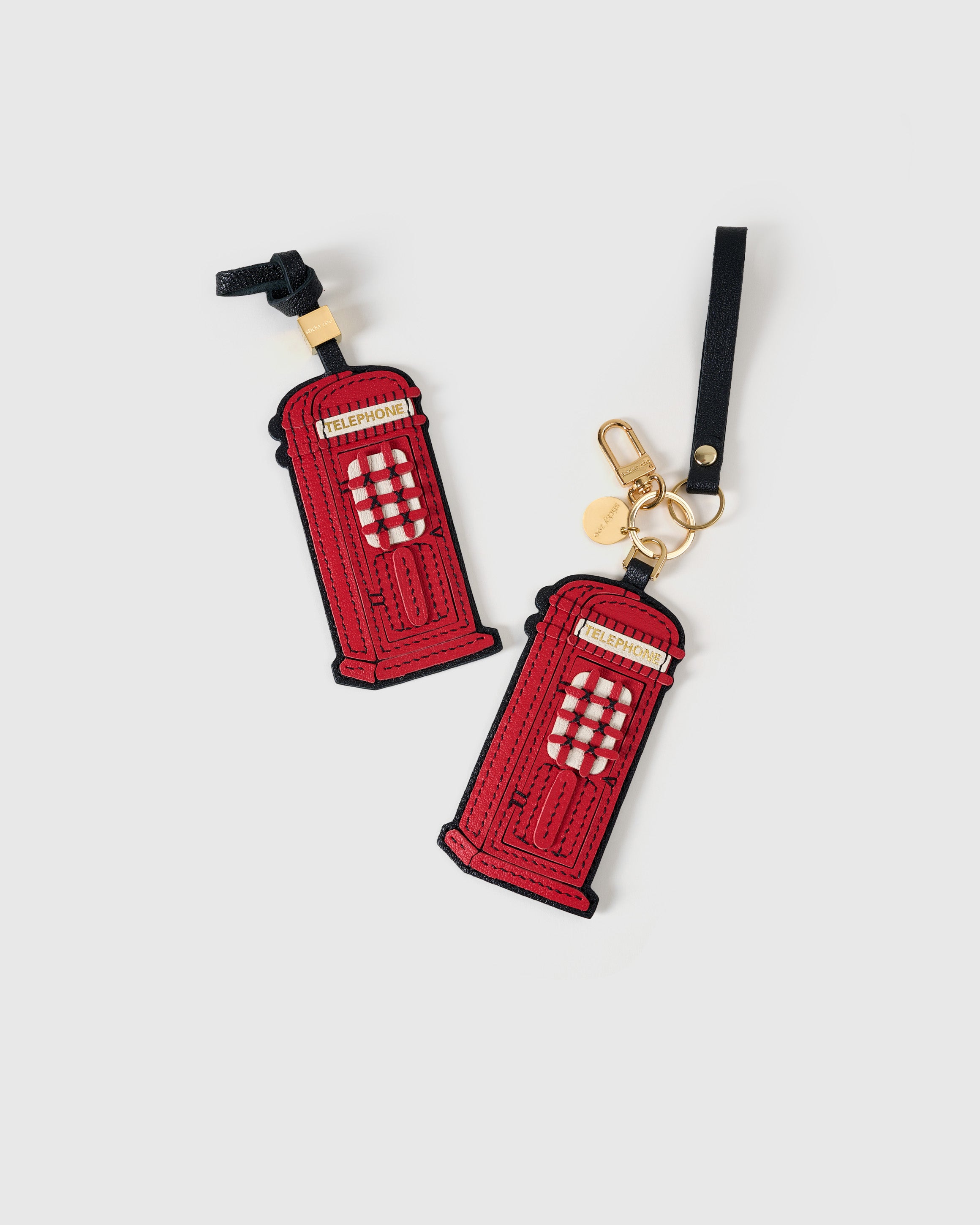 London Phone Booth Bag Charm and Keychain - Sticky Zoo®