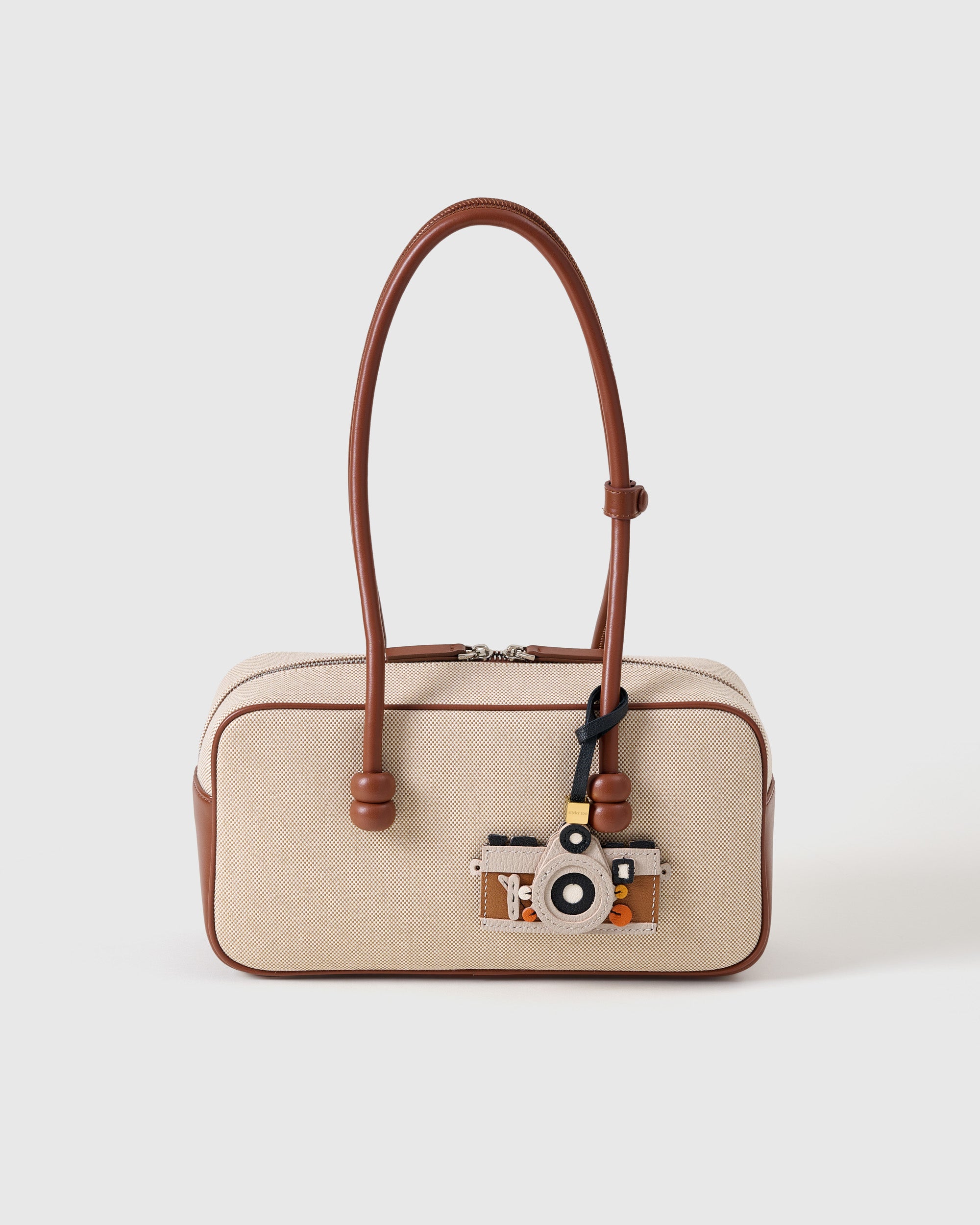 ◆STICKY ZOO◆CAMERA HAND チャーム 送料込 Camera Bag Charm & Keychain - Handmade Vintage Leather