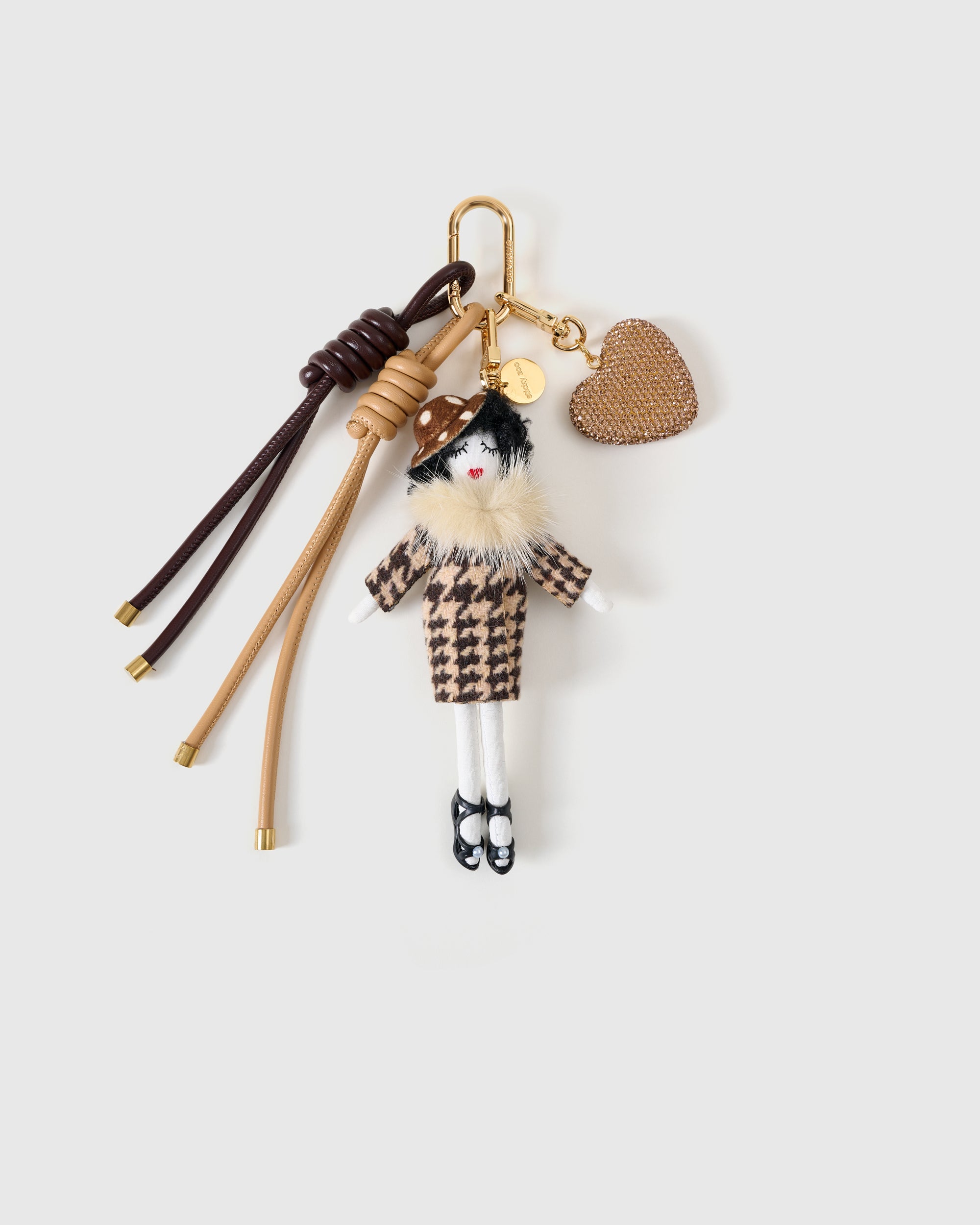 MISS LUX HOUNDSTOOTH HEART STACK CHARM – CRYSTAL EDITION