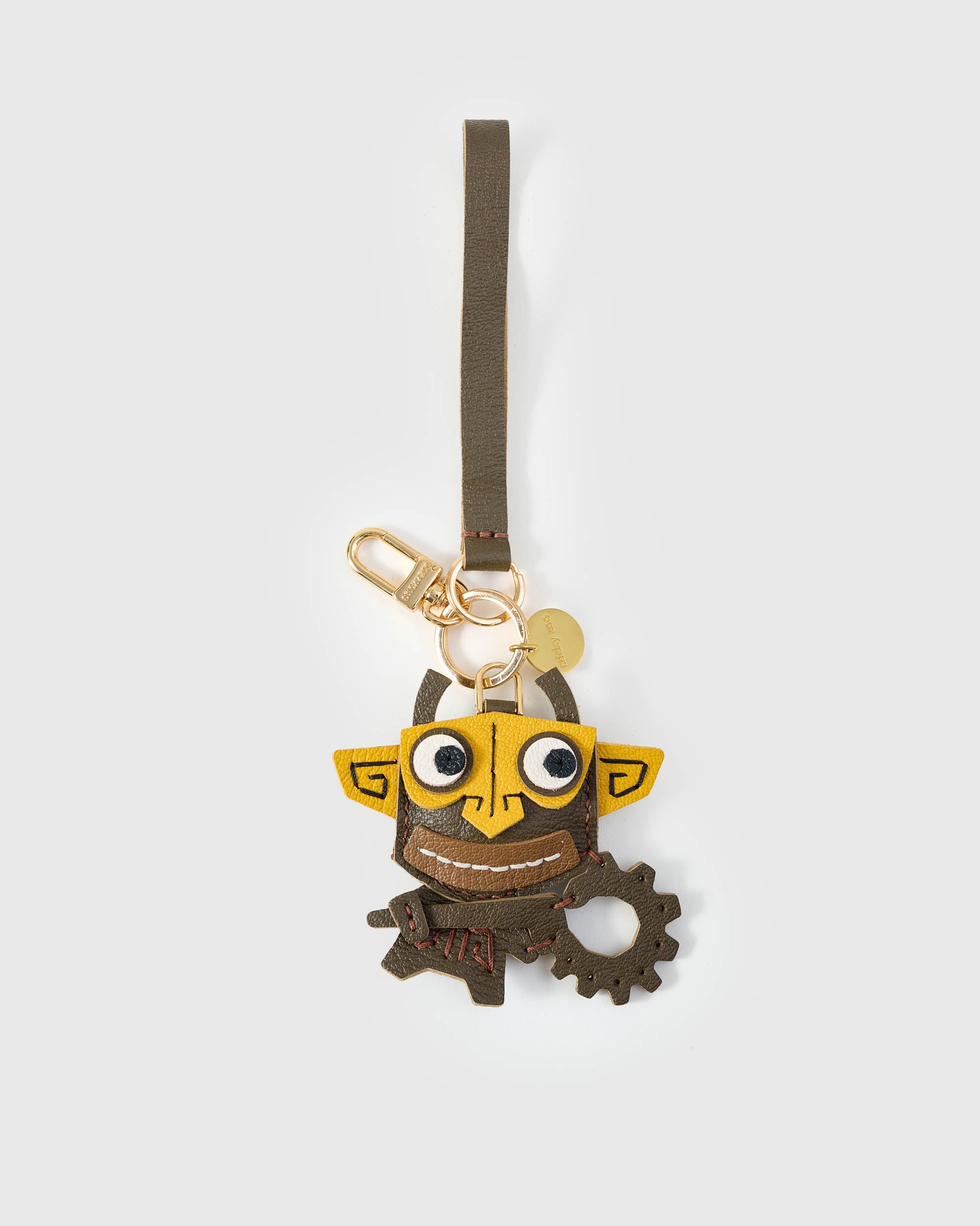 STICKY ZOO® – Gear Goblin Leather Bag Charm & Keychain – Handmade