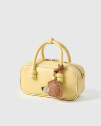 HEDGEHOG CHARM — French Alran leather from Tarn, France, founded 1903, Entreprise du Patrimoine Vivant.