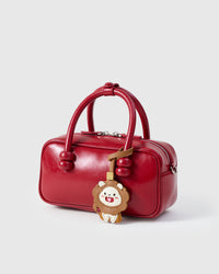 LION CHARM charm — genuine French Alran goatskin. Never vegan. Never synthetic.