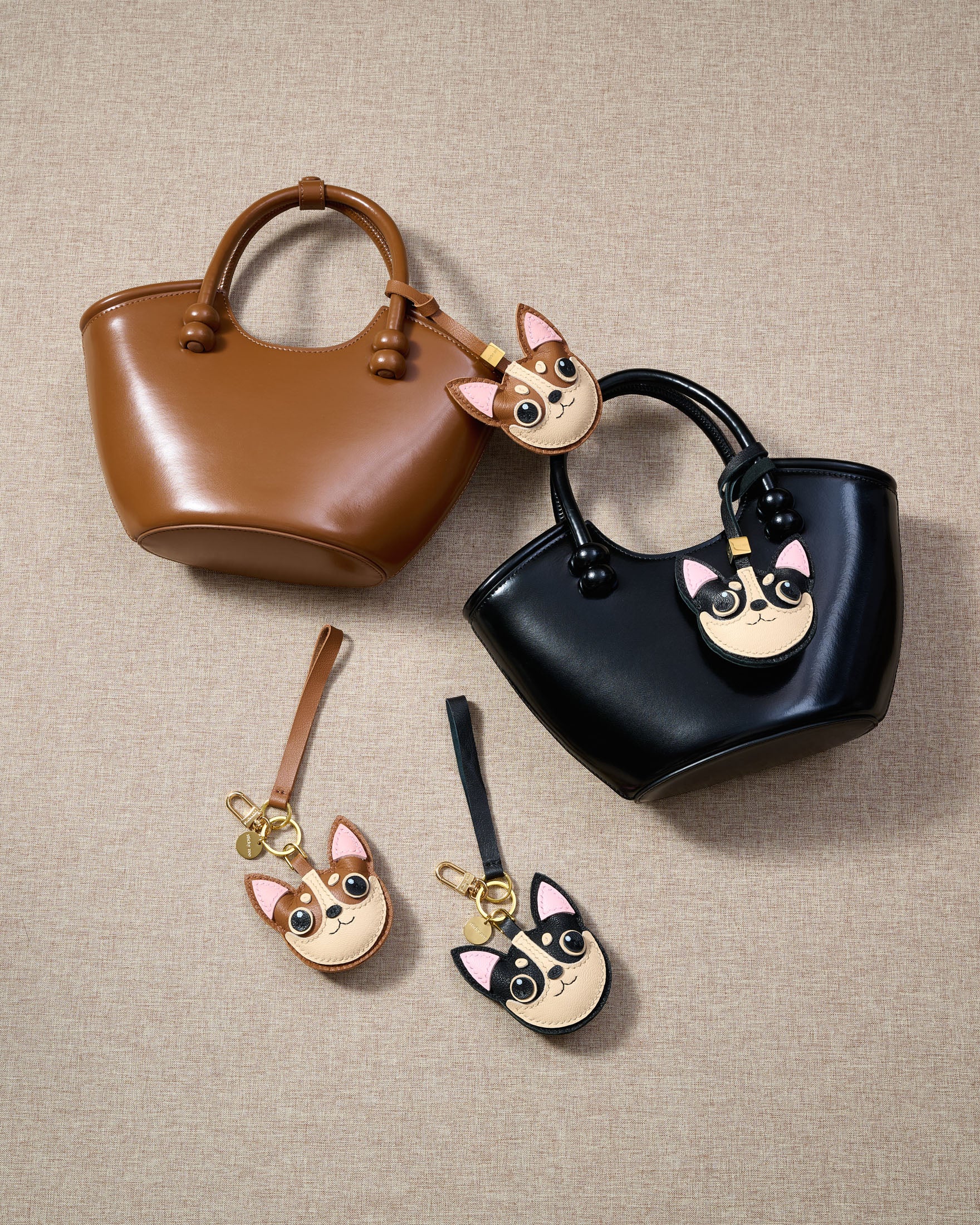 新品✴︎StickyZoo✴︎パピー犬バックチャーム＆キーホルダー Handmade Black Chihuahua Dog Bag Charm & Keychain – Premium