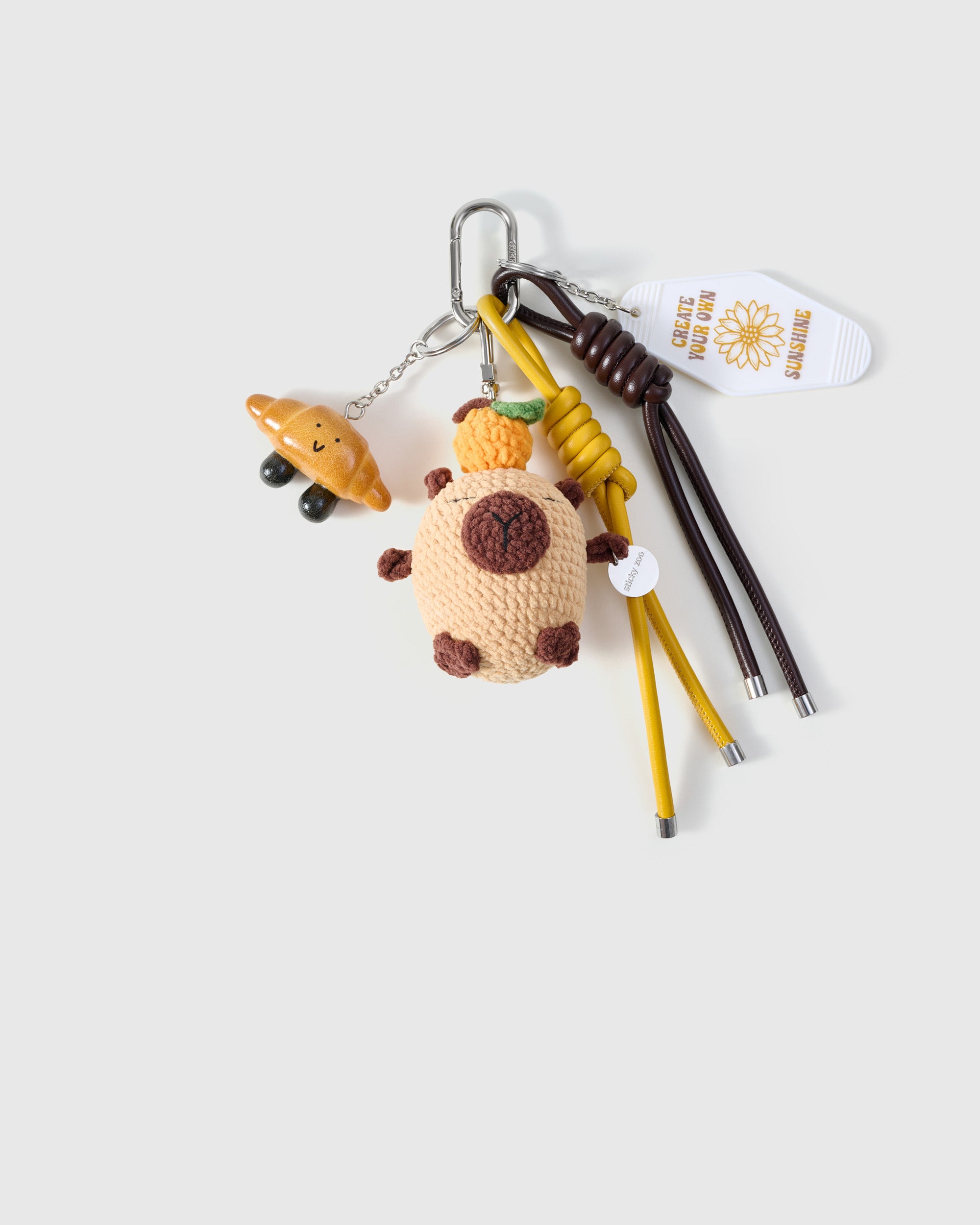 CROISSANT BEAR SUNSHINE STACK CHARM