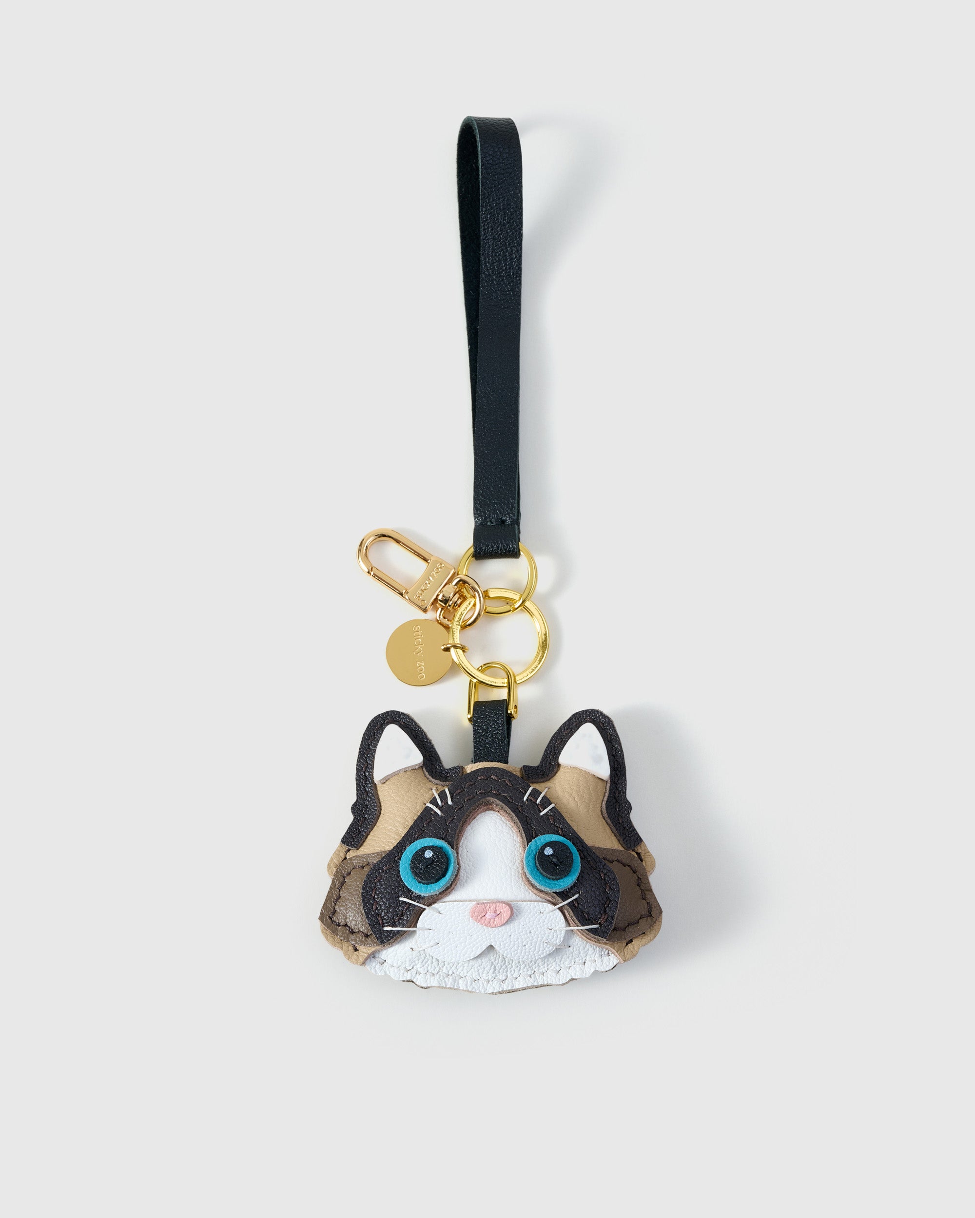STICKY ZOO® – Ragdoll Cat Leather Bag Charm & Keychain