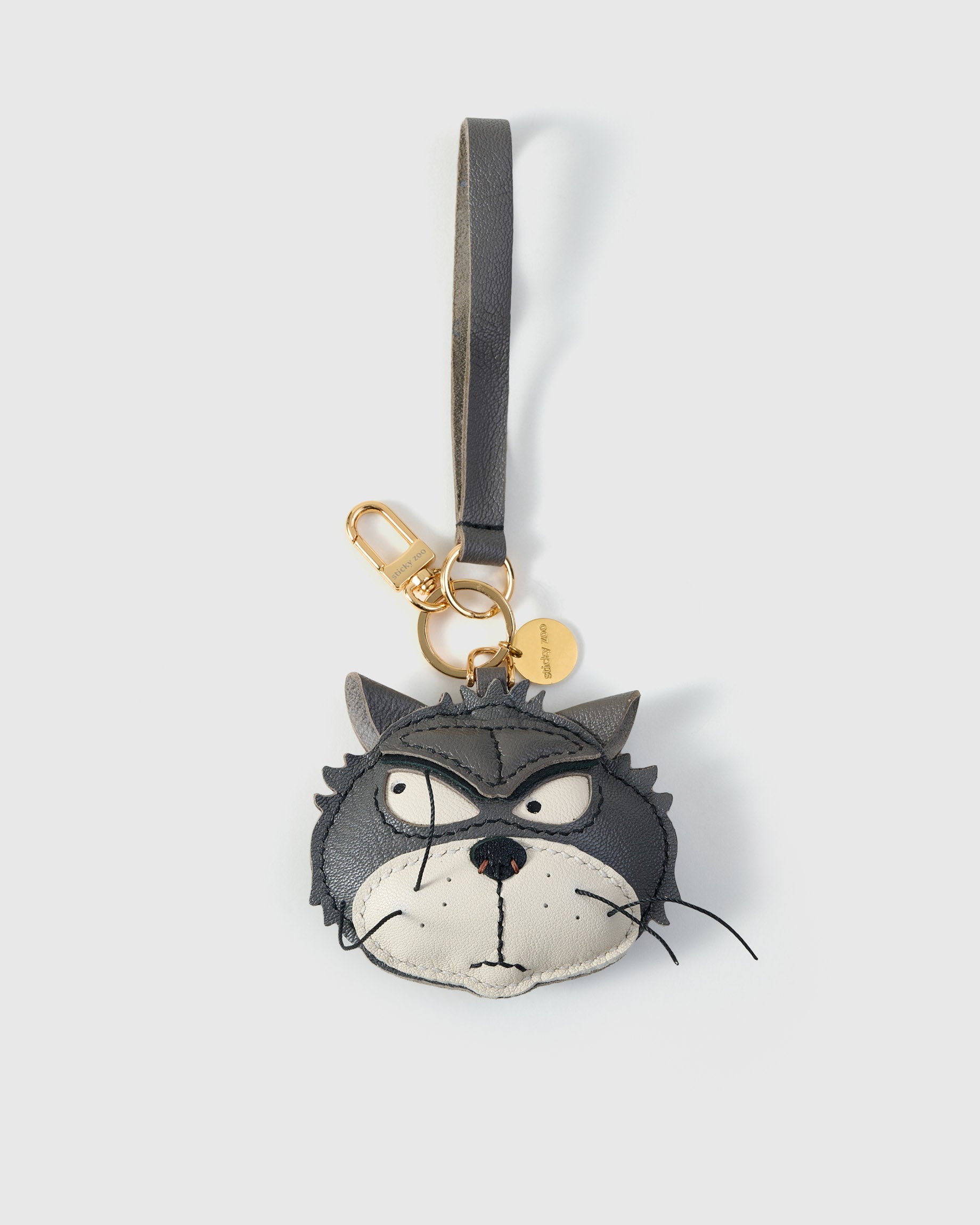 【So Cute】STICKY ZOO キャットチャーム Handmade Cat Bag Charm & Keychain - Premium Leather - Sticky