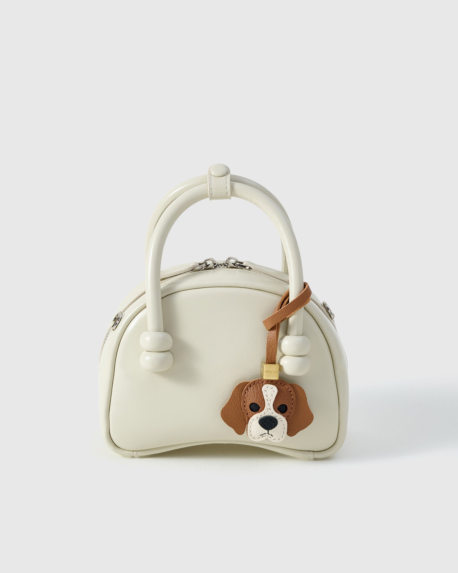 【STICKY ZOO】スティッキーズー ビーグルチャーム Beagle Dog Bag Charm and Keychain - Premium Handmade Leather