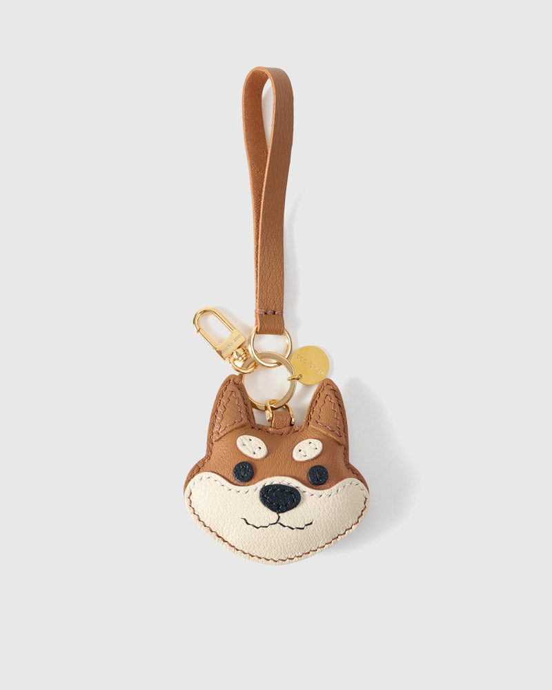STICKY ZOO® – Shiba Inu Leather Bag Charm & Keychain – Handmade