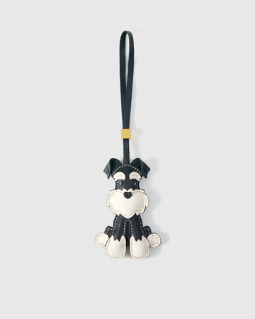 R*M様 loro schnauzer key charm オニキス ブラック Black Urban Schnauzer Leather Charm — Hand-Cut French Leather