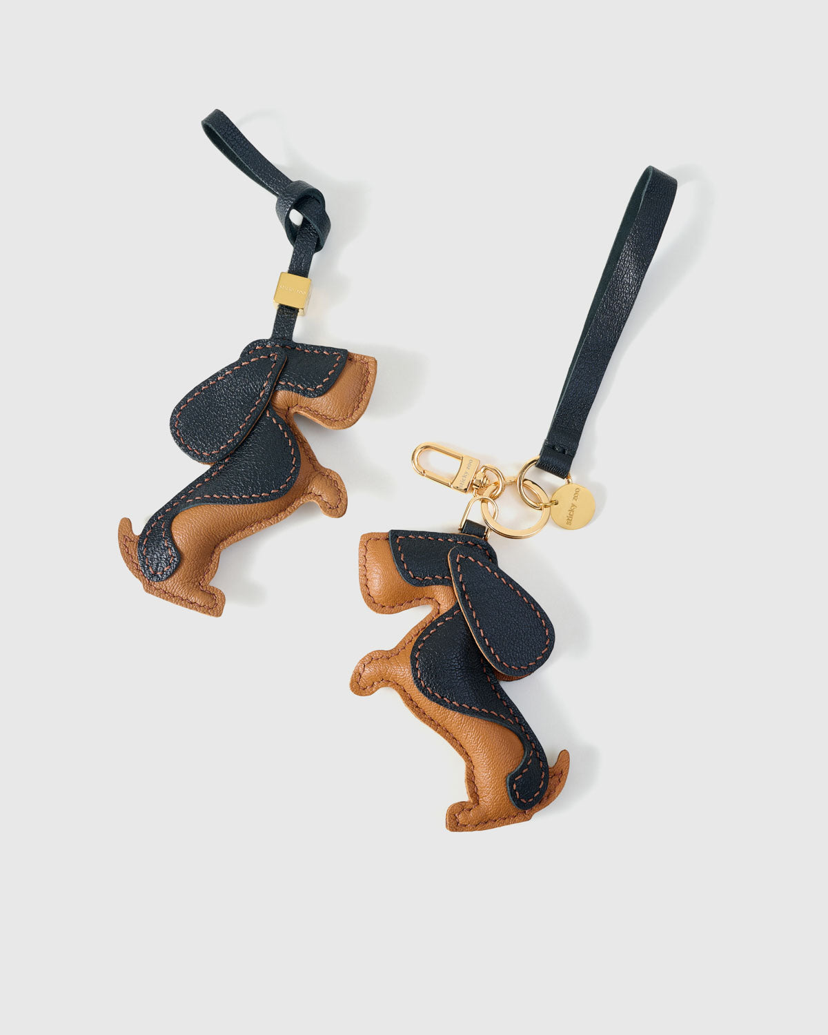 Dachshund Leather Charm — Hand-Cut French Leather | STICKYZOO