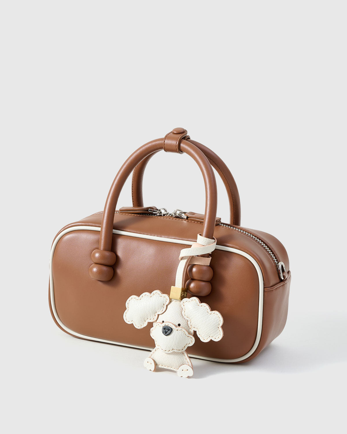 Cream Poodle Puppy Leather Charm — Handmade in France – STICKYZOO®